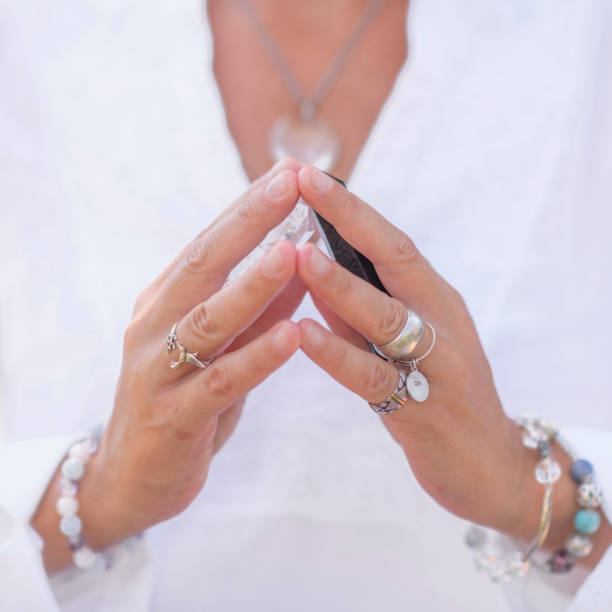 istock Being in Balance, Self-Care Wellbeing Practice with Crystals 1187480373