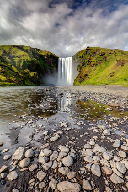 istock Reflection of skogafoss waterfall south Iceland 1187483417