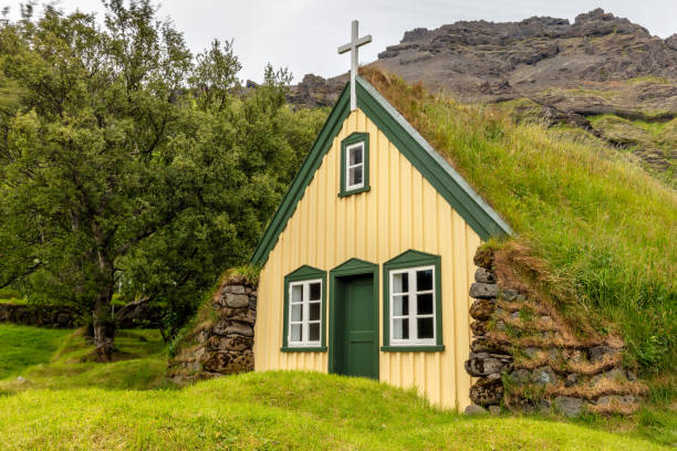 istock Grass Roof Church Iceland 1187483625