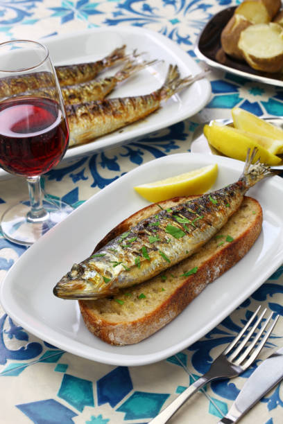 istock portuguese grilled sardine on toasted bread 1187488964