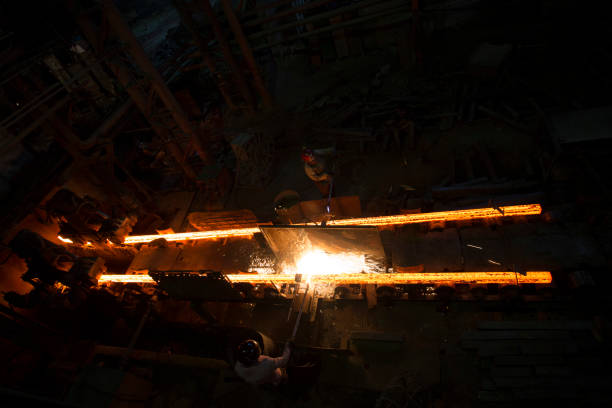 istock Workers are working inside a Steel Mill, Demra, Dhaka, Bangladesh. 1187498036