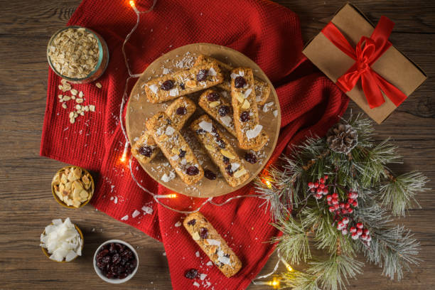istock Cereal bars with almonds, coconut and cranberries 1187501790