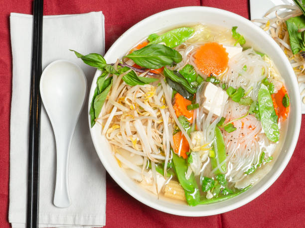 Vegetarian Pho stock photo