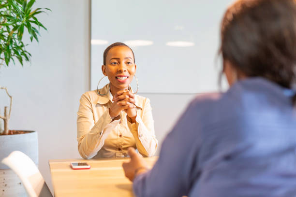 istock African Woman Having a Job Interview 1187509538