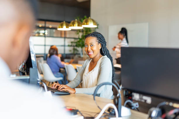 istock African Business Woman Working on a Computer in an Office 1187509540