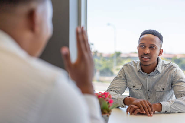 istock African Man Having a Job Interview 1187509542