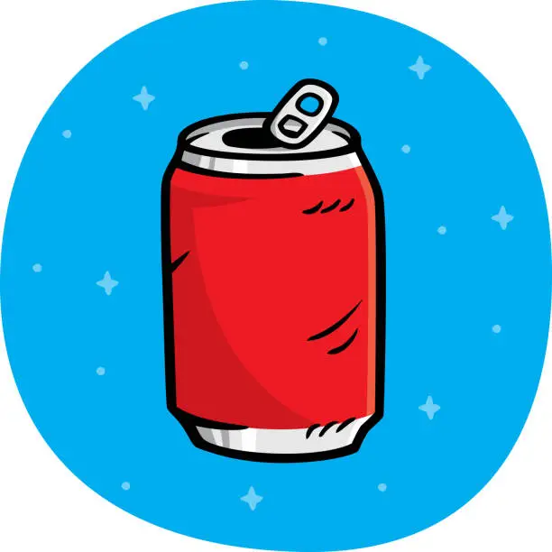 Vector illustration of Soda Can Doodle