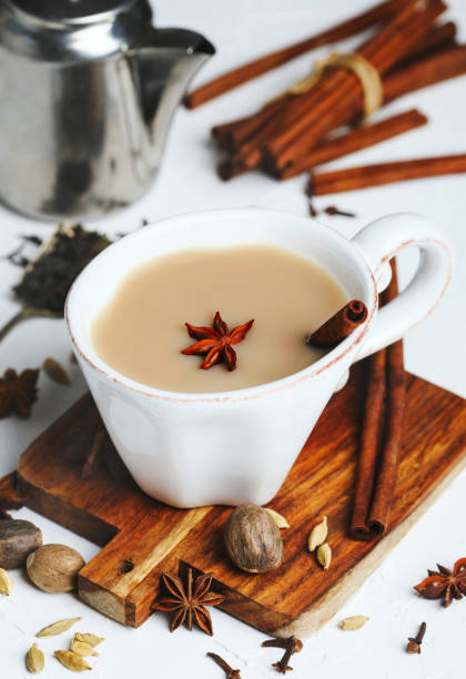 istock Traditional indian masala chai tea with spices 1187516173