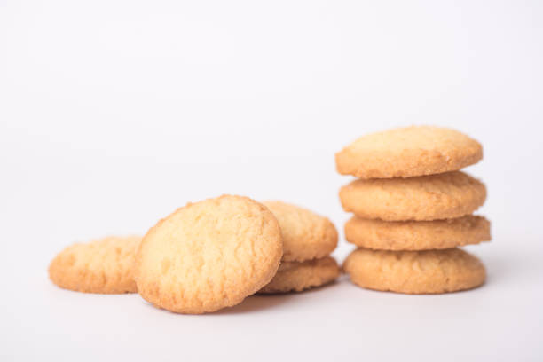 istock Butter cookies placed on a white background 1187518629