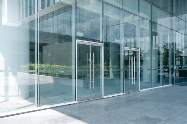 istock Empty ground in front of modern buildings . 1187536157