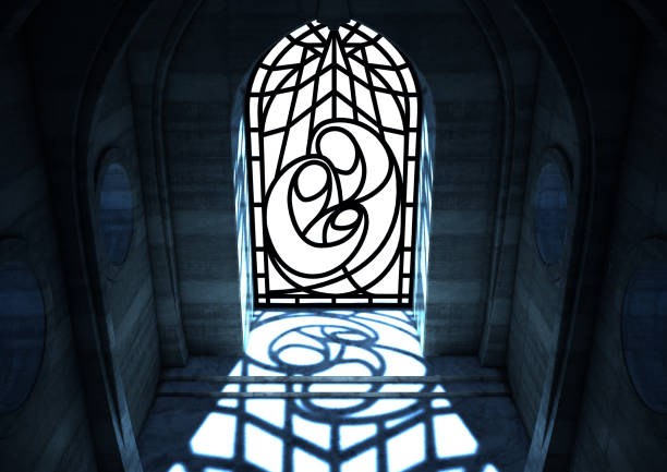 istock Decorative Glass Window Nativity Scene 1187543991