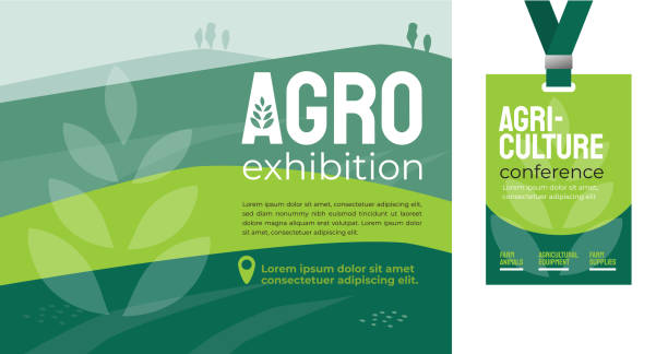 ilustrações, clipart, desenhos animados e ícones de identidade para empresa ou conferência agrícola - agricultural fair