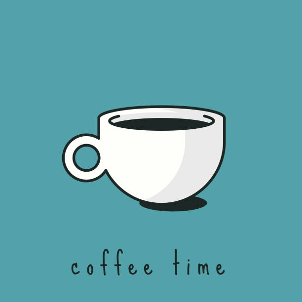 Coffee cup design Vector illustration of a coffee cup or mug icon. Design element great for social media, online messaging, mobile apps, healthy eating and lifestyles, business and technology, presentations, food and drink ideas and concepts and a wide variety of design projects. good morning coffee clip art stock illustrations