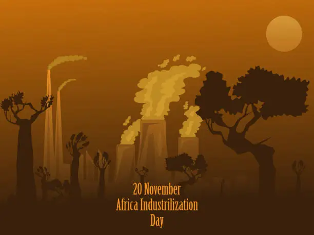 Vector illustration of 20 november africa industrialization day illustration