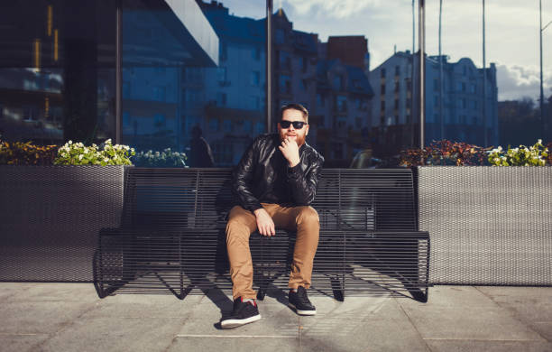 istock Handsome bearded man in casual clothes 1187554161