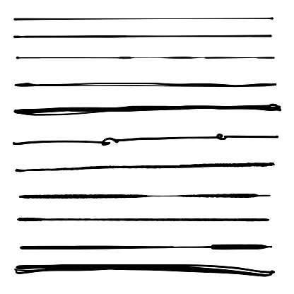 Vector illustration of a collection of pencil and inking brushes. Design element great for art and creativity projects, ideas and concepts.
