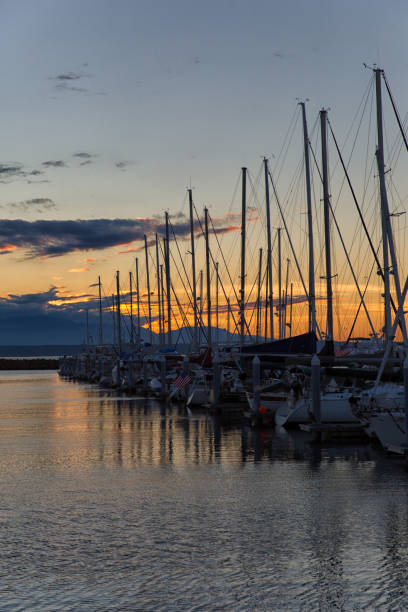 istock Sunset At Peaceful Marina 1187558588