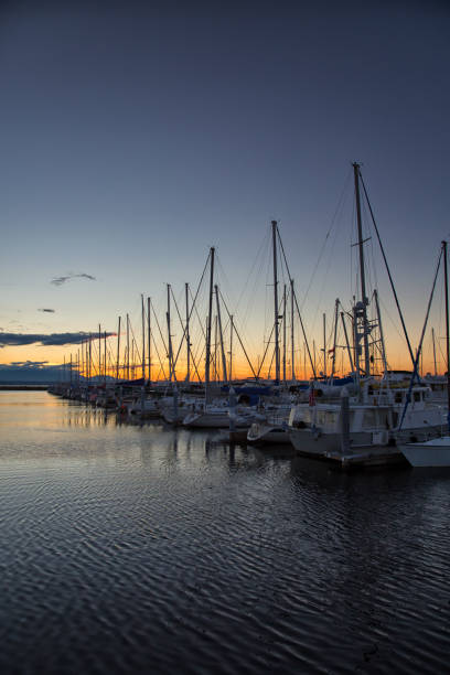 istock Sunset At Peaceful Marina 1187558602