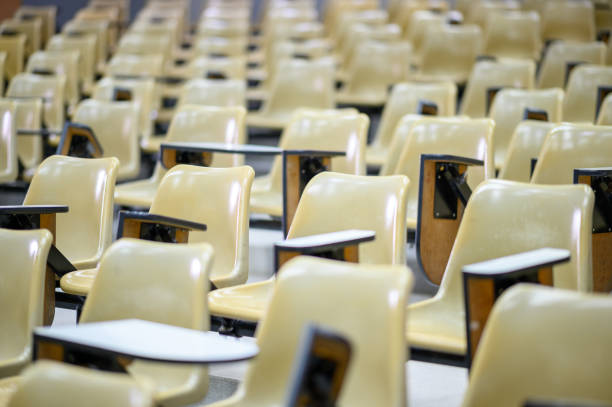 istock The university classroom is empty. There are no students in the classroom. 1187560878