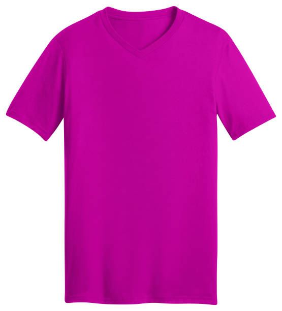 istock purple T-shirt on white background 1187561814