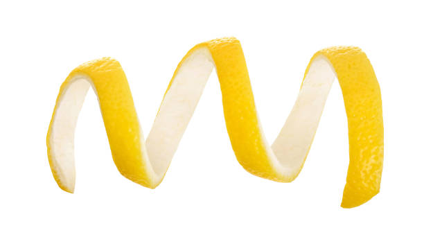 istock Lemon peel isolated on white background without a shadow. Healthy food 1187566205