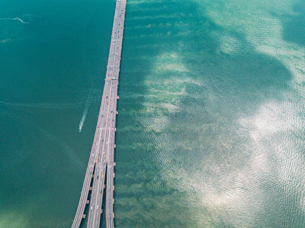 istock penang bridge from aerial point of view during day time 1187575607