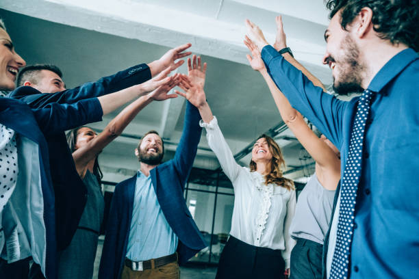 istock Business people reaching for their goals 1187576139