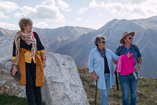 istock Autumn walking in mountain 1187579587