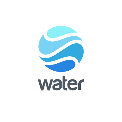 Vector abstract design template for water. Water world icon.