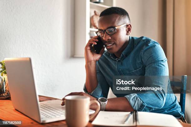 Hello Can I Help You Stock Photo - Download Image Now - Men, Working At Home, Domestic Life