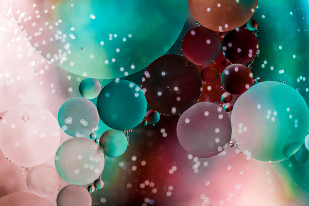 istock Macro oil and water multi colored abstract background 1187583245