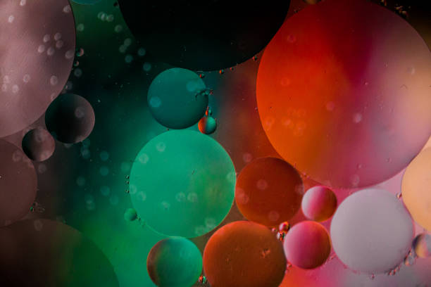 istock Macro oil and water multi colored abstract background 1187583284
