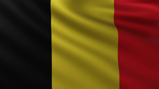 istock Large Belgian Flag in the wind 1187583292