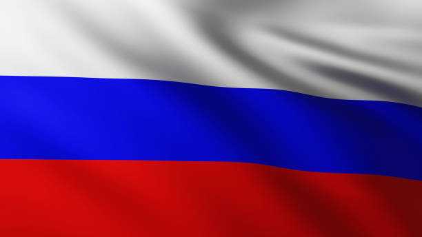 istock Large Russian Flag in the wind 1187583319