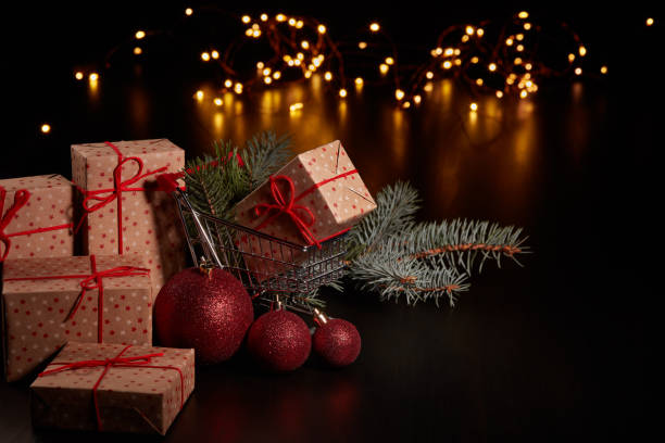 istock Christmas and New Year shopping. 1187583602
