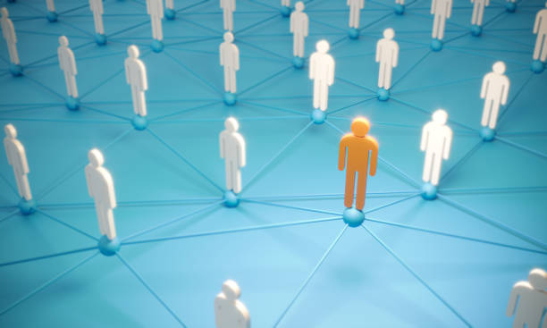 istock Standing Out From The Crowd With 3d People - Social Networking 1187589073