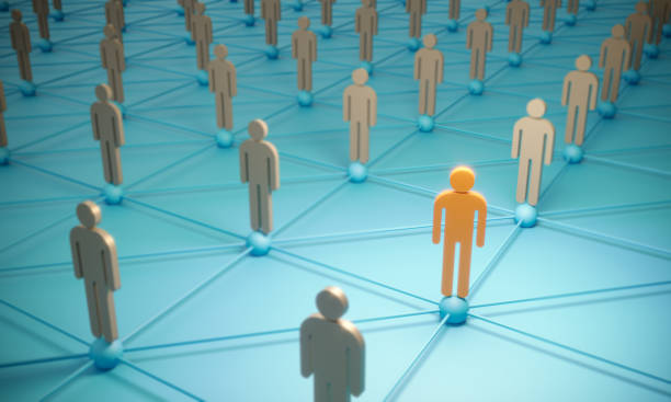 istock Standing Out From The Crowd With 3d People - Social Networking 1187589155