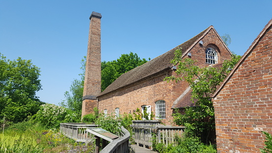 Birmingham, United Kingdom - May 23, 2018: Sarehole Mill, a Grade II listed water mill. It was once used by engineer Matthew Boulton, and it also inspired author J.R.R. Tolkien.