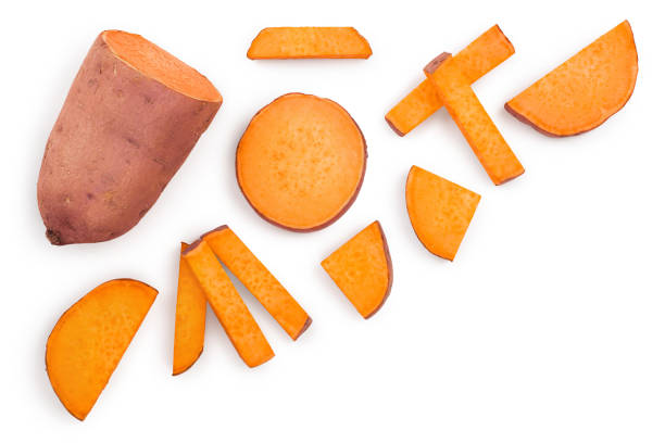 istock Sweet potato isolated on white background with copy space for your text. Top view. Flat lay. 1187591729
