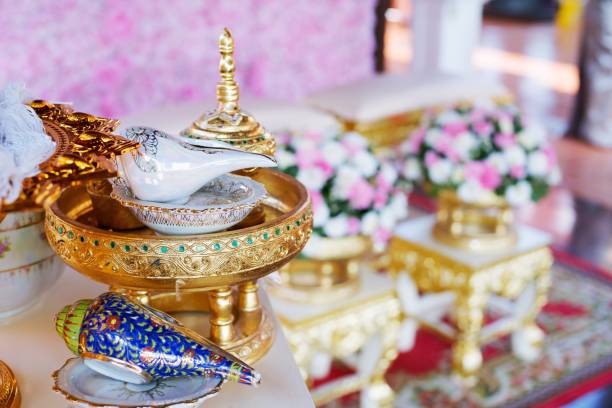 istock Thai wedding luxury accessory for cultural wedding ceremony 1187592115