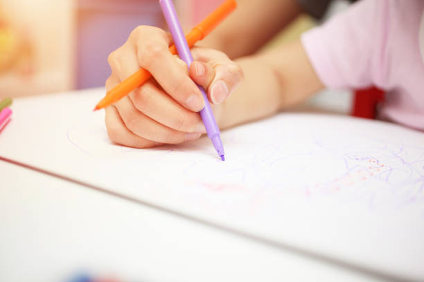 istock Mother and Child Drawing Together 1187594416