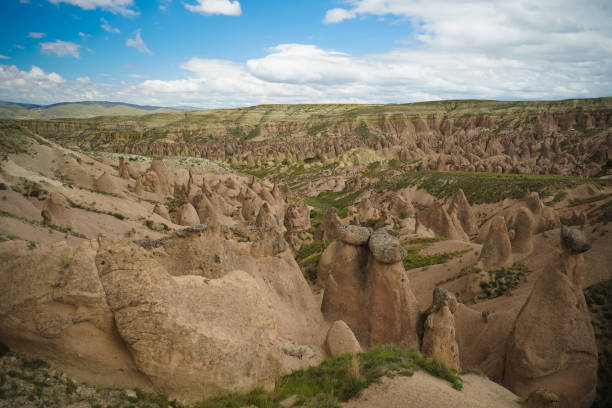 Landscape panoramic view to Devrent valley aka valley of imagination, Cappadocia, Turkey Landscape panoramic view to Devrent valley aka valley of imagination in Cappadocia, Turkey niğde city stock pictures, royalty-free photos & images