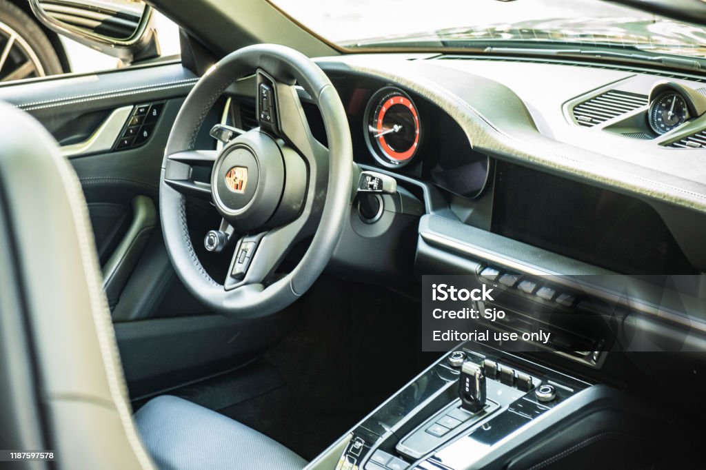 Porsche 911 Carrera S Cabriolet Sports Car Interior Stock Photo - Download  Image Now - iStock