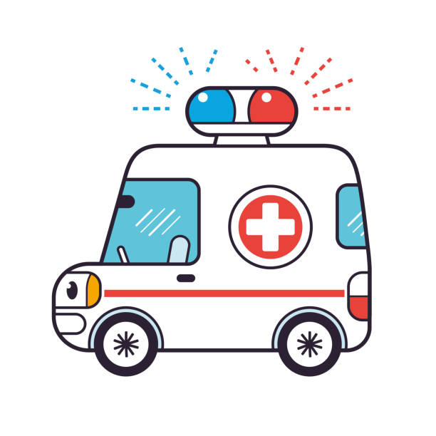 Ambulance Car Stock Illustration - Download Image Now - Ambulance, Cartoon,  Accidents and Disasters - iStock