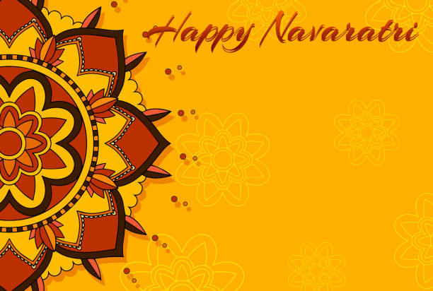 Navaratri Poster Design With Mandala Pattern Stock Illustration - Download  Image Now - Navratri, Backgrounds, Culture of India - iStock