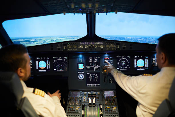 istock Team of pilots flying plane 1187603907