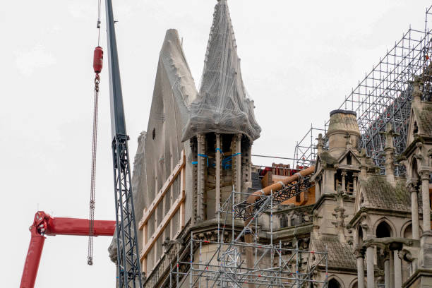 istock Notre dame paris under restoration 1187608606