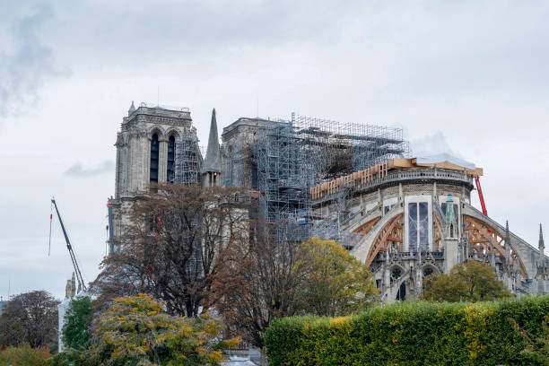 istock Notre dame paris under restoration 1187609231