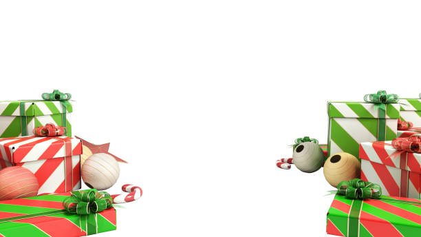 istock christmas gift boxes and accessories on the flor background with place for text 3d render on white no shadow 1187609819