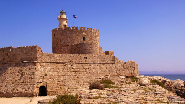 istock Fort of Saint Nicholas, Mandraki Harbour, Rhodes, Greece 1187614380
